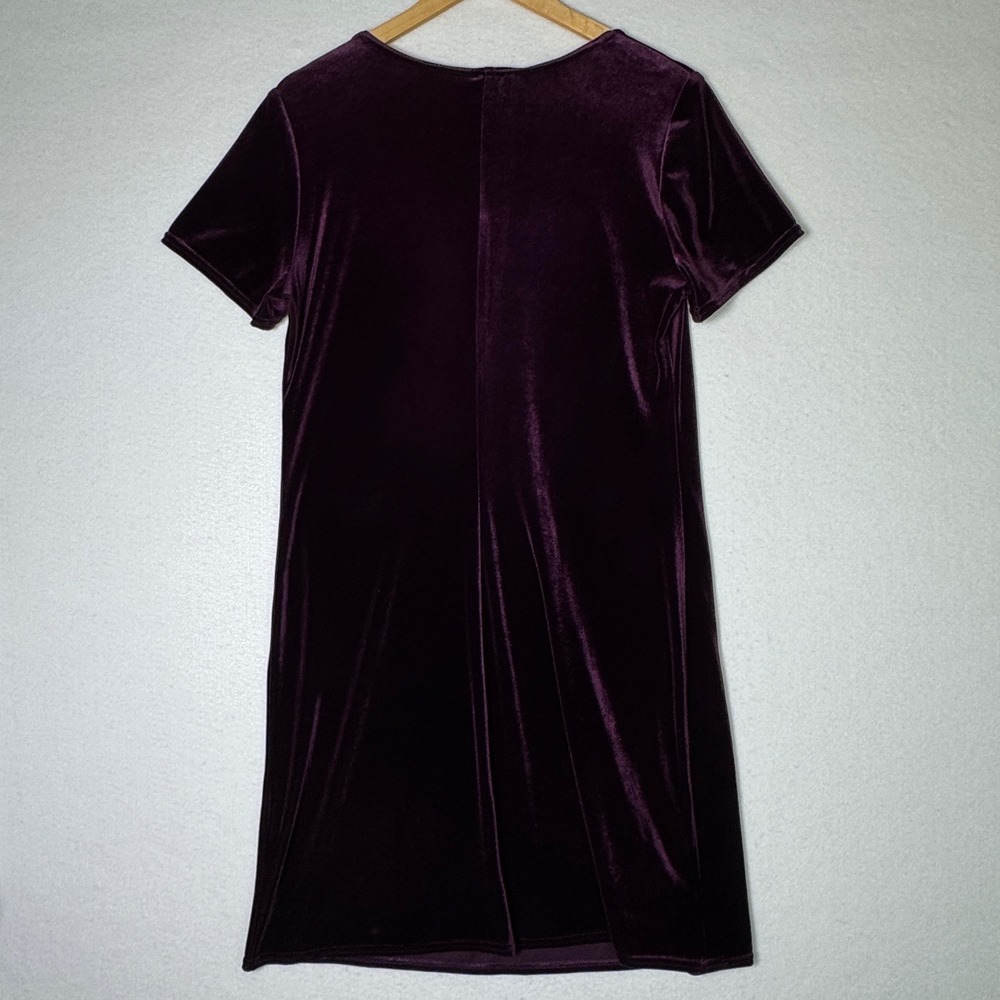 Vtg Rabbit Rabbit Rabbit Womens Size 12 Purple Velvet 2Pc Dress Jacket Set - Picture 13 of 13